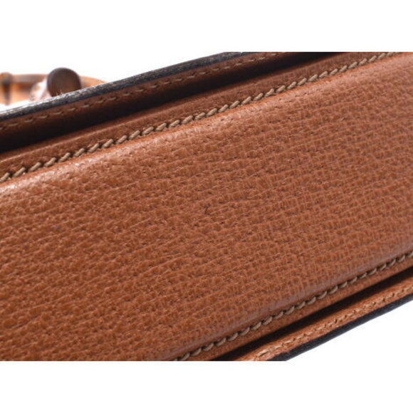 Gucci Bamboo Handbag Brown Calf Strap - Picture 7 of 12